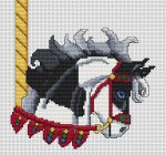 Black Paint Carousel Horse Head (image for) Black Paint Carousel Horse Head